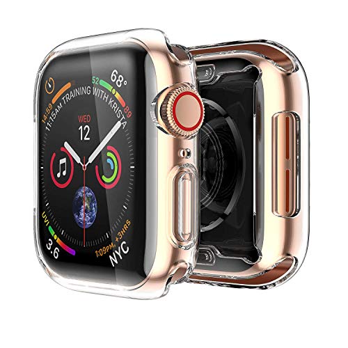 AVANA Hülle für Apple Watch Series 6/5/4/SE 40mm Schutzhülle Weiche Silikon TPU Abdeckung iWatch Cover Schutz Clear Slim Case Allround Displayschutz - Transparent von AVANA