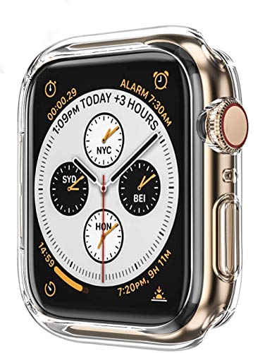 AVANA Hülle für Apple Watch Series 9/8 / 7 41mm Schutzhülle Displayschutz Dünne Weiche Silikon TPU Abdeckung iWatch Cover Schutz Clear Slim Case Bumper - Transparent von AVANA