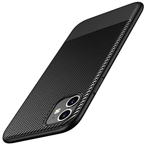AVANA Hülle für iPhone 11 Schutzhülle Flexibles Slim Case Schwarz Bumper Silikon TPU Kratzfest Cover Carbon Optik von AVANA