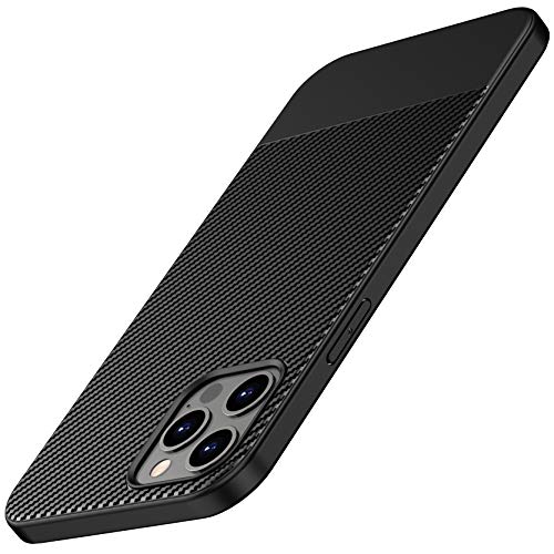 AVANA Hülle für iPhone 12 Pro Max Schutzhülle Flexibles Slim Case Schwarz Bumper Silikon TPU Kratzfest Cover Carbon Optik AVANA Hülle für iPhone 12 Pro Max Schutzhülle Flexibles Slim Case Schwarz Bumper Silikon TPU Kratzfest Cover Carbon Optik von AVANA