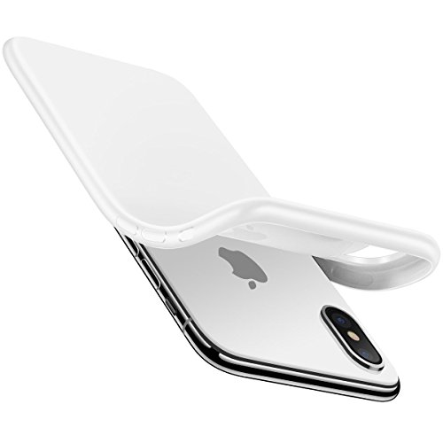 AVANA Hülle für iPhone X Schutzhülle Slim Fit Case Schutz Silikon TPU Handyhülle Dünne Weiche Schale Cover - Matt Weiß von AVANA