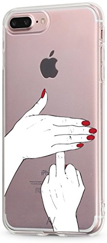AVANA Hülle kompatibel mit iPhone 7 Plus/iPhone 8 Plus Schutzhülle Flexibles Case Schutz Durchsichtige Transparente Silikon TPU Schale Dünne Muster Handyhülle Cover Motiv (take That) von AVANA