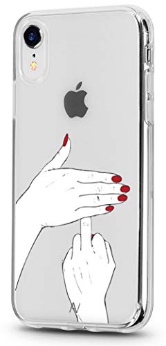 AVANA Hülle kompatibel mit iPhone XR Schutzhülle Slim Fit Case Schutz Durchsichtige Transparente Silikon TPU Muster Handyhülle Clear Cover Motiv (take This) von AVANA