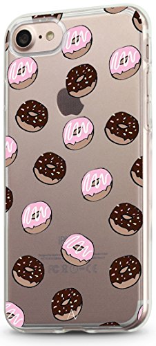 AVANA Schutzhülle für iPhone SE 2022 Hülle, iPhone 7/8/SE 2020 Case Schutz Transparent Bumper Silikon TPU Muster Handyhülle Cover Motiv (Donuts) von AVANA