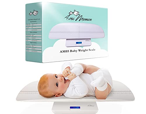 Avec Maman AM05 Babywaage - NEU 2023 - Digitale Baby Waage für Kleinkinder - Große Oberfläche und Tara-Funktion - Babywaage Digital - Ideal für untergewichtige/frühgeborene Babys - bis zu 100 kg Avec Maman AM05 Babywaage - NEU 2023 - Digitale Baby Waage für Kleinkinder - Große Oberfläche und Tara-Funktion - Babywaage Digital - Ideal für untergewichtige/frühgeborene Babys - bis zu 100 kg von AVEC MAMAN