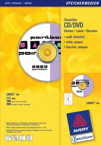 Cd-Etikett D117Mm 200St Rand Rundum L6043-100 Z Alte Nummer 55 3654 000 Cd-Etikett D117Mm 200St Rand Rundum L6043-100 Z Alte Nummer 55 3654 000 von AVERY DENNISON ZWECKFORM