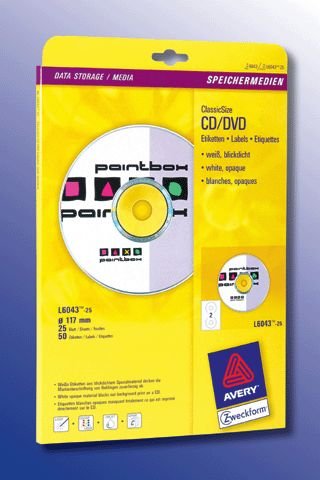 Etikett-Cd D117Mm 50St Ohne Z-Hilfe 117Mm L6043-25 Etikett-Cd D117Mm 50St Ohne Z-Hilfe 117Mm L6043-25 von AVERY DENNISON ZWECKFORM