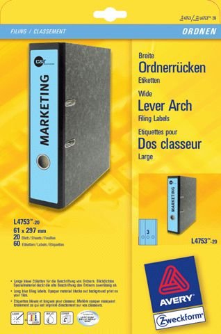 Pc-Rückenschilder Breit Lang Blau 60St L4753-20 Pc-Rückenschilder Breit Lang Blau 60St L4753-20 von AVERY DENNISON ZWECKFORM