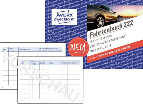 AVZ 222 - AVERY Zweckform Fahrtenbuch PKW von AVERY ZWECKFORM