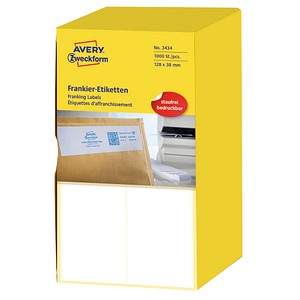 1.000 AVERY Zweckform Frankieretiketten 3434 weiß 128,0 x 38,0 mm 1.000 AVERY Zweckform Frankieretiketten 3434 weiß 128,0 x 38,0 mm von AVERY Zweckform