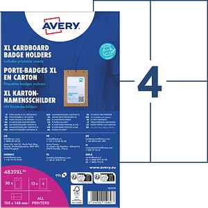 13 AVERY Zweckform XL Karton Namensschilder 14,8 x 10,5 cm 13 AVERY Zweckform XL Karton Namensschilder 14,8 x 10,5 cm von AVERY Zweckform