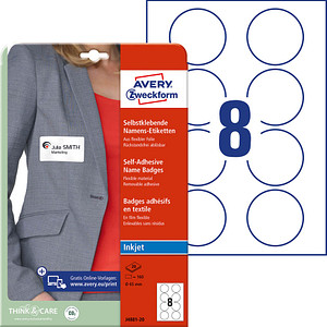 160 AVERY Zweckform Namensetiketten L4881-20 weiß 65,0 x 65,0 mm 160 AVERY Zweckform Namensetiketten L4881-20 weiß 65,0 x 65,0 mm von AVERY Zweckform