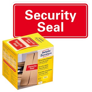 200 AVERY Zweckform Sicherheitssiegel 7311 rot »Security Seal« 38,0 x 20,0 mm von AVERY Zweckform