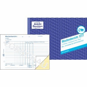 AVERY Zweckform 10 x Formularbuch Wochenbericht A5 VE=2x50 Blatt von AVERY Zweckform