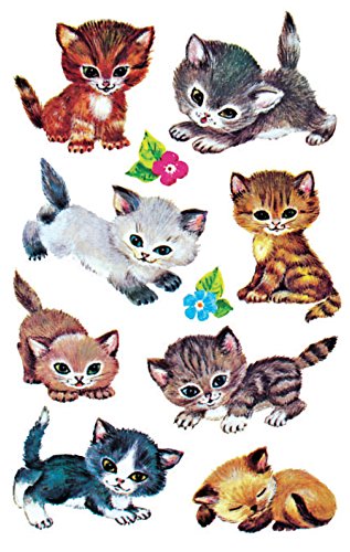 AVERY Zweckform 4346 - Papier Sticker Katzen, Aufkleber, Kindersticker, Kindergeburtstag, Mitgebsel, Gastgeschenke, Sammeln, Preise Partyspiele, Schnitzeljagd, Schatzsuche, 30 Sticker von AVERY Zweckform