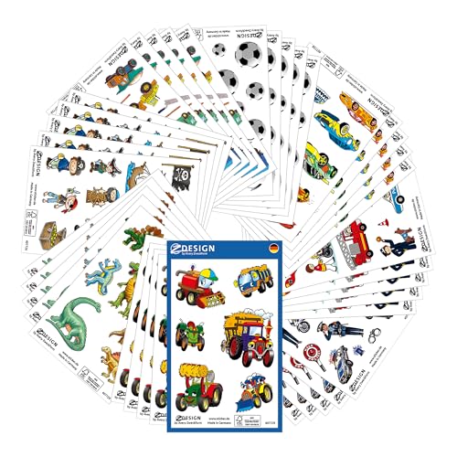 AVERY Zweckform 59991 Sticker Set Jungen (Aufkleber, Kindersticker, Fußball, Traktor, Piraten, Autos, Polizei, Feuerwehr, Baustelle, Kindergeburtstag, Mitgebsel, Gastgeschenke) 518 Stück von Avery