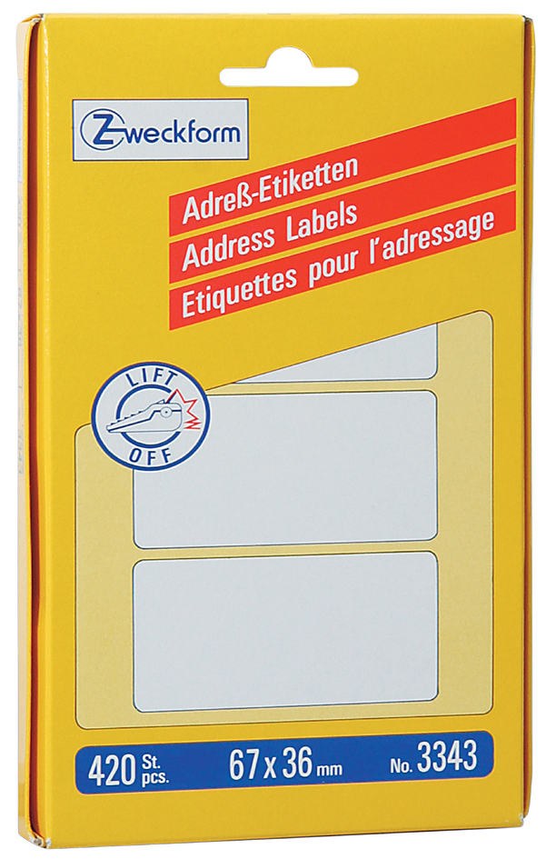 AVERY Zweckform Adress-Etiketten, 89 x 36 mm, zickzack von AVERY Zweckform