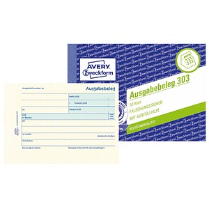 AVERY Zweckform Ausgabebeleg Formularbuch 303 von AVERY Zweckform