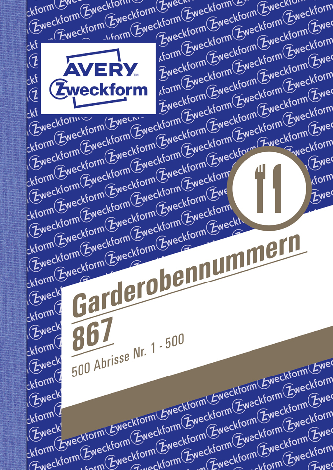 AVERY Zweckform Formularbuch , Garderobennummern, , 1-500, A6 AVERY Zweckform Formularbuch , Garderobennummern, , 1-500, A6 von AVERY Zweckform