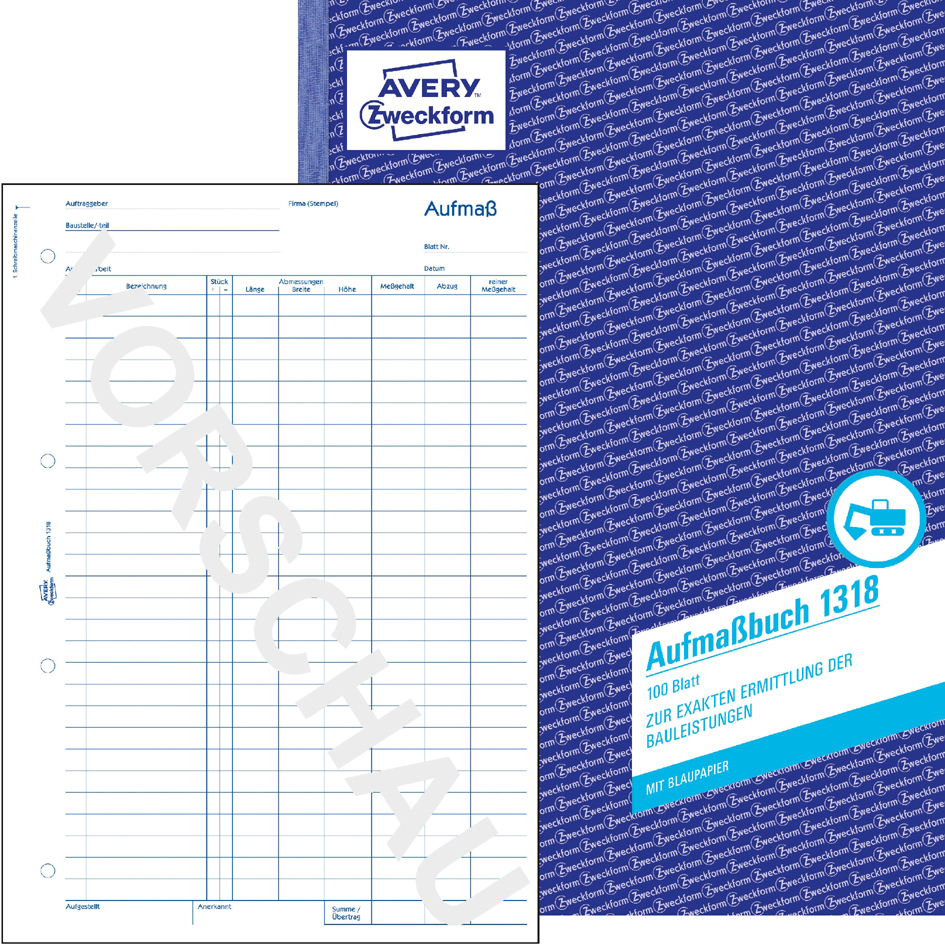 AVERY Zweckform Formularbuch , Rapport/Regiebericht, , SD, A5 von AVERY Zweckform