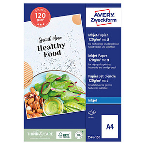 AVERY Zweckform Fotopapier 2576-150 DIN A4 matt 120 g/qm 150 Blatt AVERY Zweckform Fotopapier 2576-150 DIN A4 matt 120 g/qm 150 Blatt von AVERY Zweckform