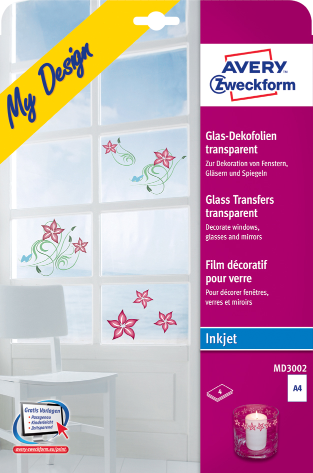 AVERY Zweckform Glas-Folie, DIN A4 von AVERY Zweckform