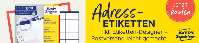 AVERY Zweckform Inkjet Adress-Etiketten, 45,7 x 21,2 mm von AVERY Zweckform