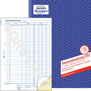 AVERY Zweckform Kassenbuch/EDV Formularbuch von AVERY Zweckform