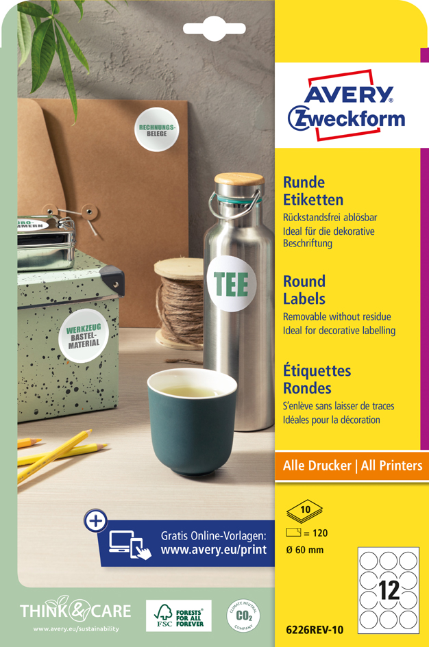 AVERY Zweckform Kennzeichnungs-Etiketten, Durchmesser: 40 mm AVERY Zweckform Kennzeichnungs-Etiketten, Durchmesser: 40 mm von AVERY Zweckform