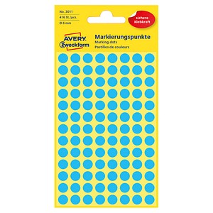 AVERY Zweckform Klebepunkte 3011 blau Ø 8,0 mm von AVERY Zweckform