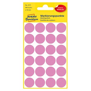 AVERY Zweckform Klebepunkte 3117 rosa Ø 18,0 mm von AVERY Zweckform