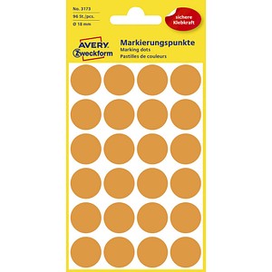AVERY Zweckform Klebepunkte 3173 leuchtorange Ø 18,0 mm, 96 St. AVERY Zweckform Klebepunkte 3173 leuchtorange Ø 18,0 mm, 96 St. von AVERY Zweckform