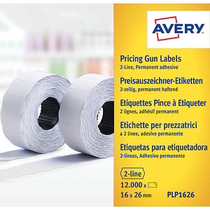 AVERY Zweckform Preisetiketten weiß permanent 26,0 x 16,0 mm, 10 Rollen von AVERY Zweckform