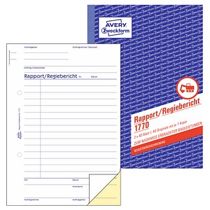 AVERY Zweckform Rapport/Regiebericht Formularbuch 1770 von AVERY Zweckform