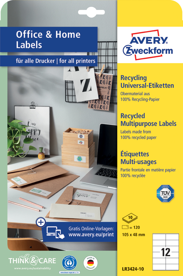 AVERY Zweckform Recycling-Universal-Etiketten Home Office von AVERY Zweckform