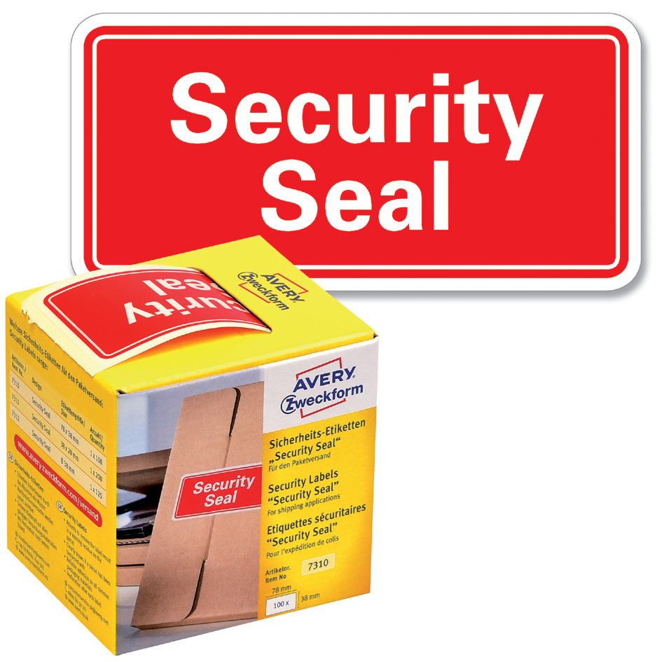 AVERY Zweckform Sicherheitssiegel , Security Seal, , 78x38 mm AVERY Zweckform Sicherheitssiegel , Security Seal, , 78x38 mm von AVERY Zweckform