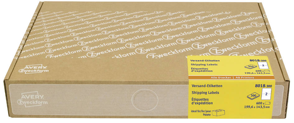 AVERY Zweckform Versand-Etiketten, 199,6 x 143,5 mm, weiß AVERY Zweckform Versand-Etiketten, 199,6 x 143,5 mm, weiß von AVERY Zweckform