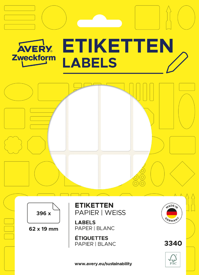 AVERY Zweckform Vielzweck-Etiketten, 38 x 29 mm, weiß, FP von AVERY Zweckform