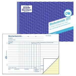 AVERY Zweckform Wochenbericht Formularbuch 1311 von AVERY Zweckform