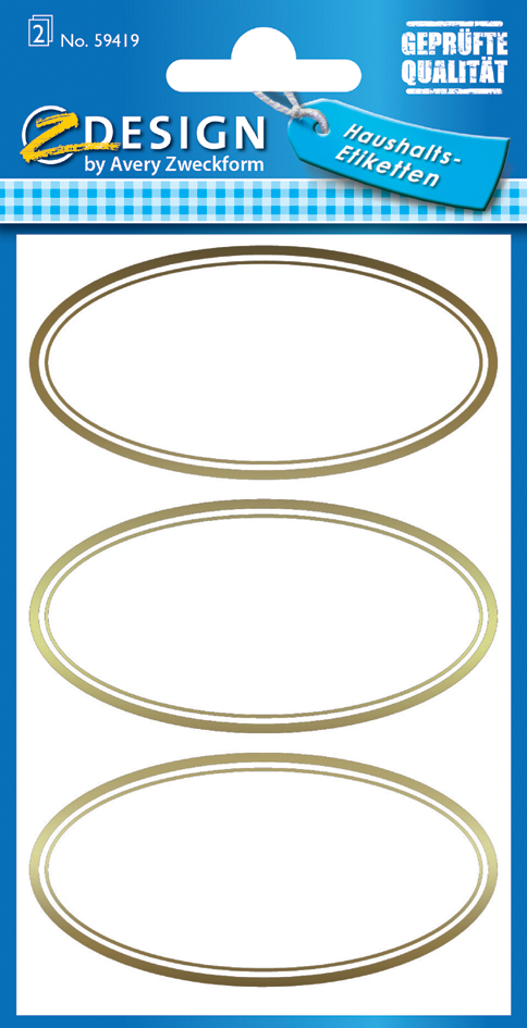 AVERY Zweckform Z-Design Haushaltsetiketten , oval, von AVERY Zweckform