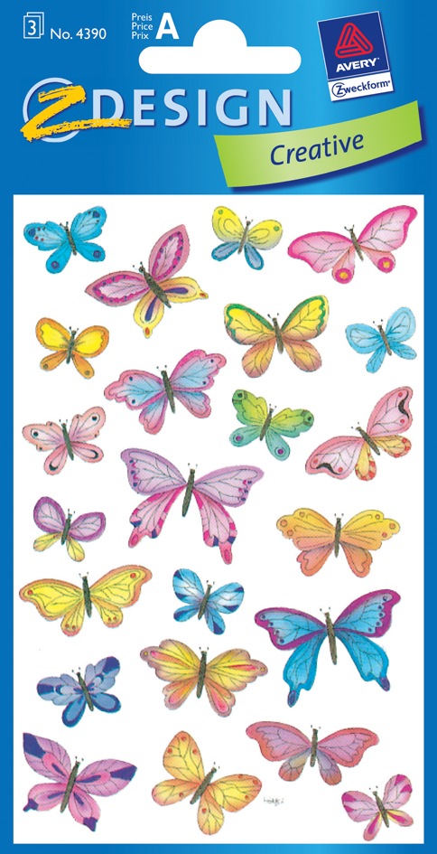 AVERY Zweckform Z-Design Sticker , Schmetterlinge, von AVERY Zweckform