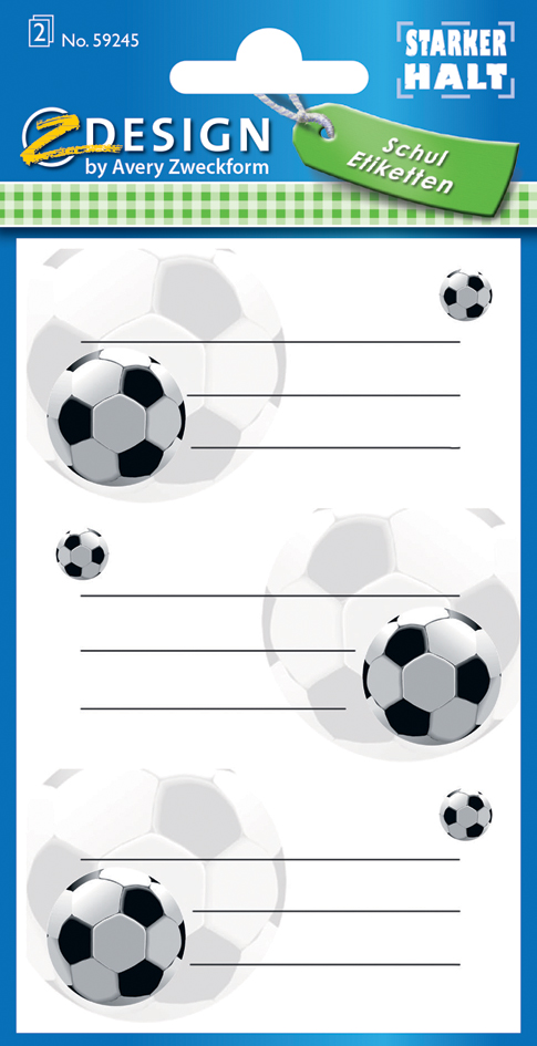 AVERY Zweckform ZDesign Buchetiketten , Fußball, AVERY Zweckform ZDesign Buchetiketten , Fußball, von AVERY Zweckform