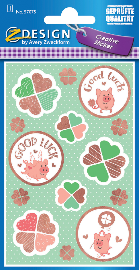 AVERY Zweckform ZDesign Geschenke-Sticker , Good Luck, von AVERY Zweckform