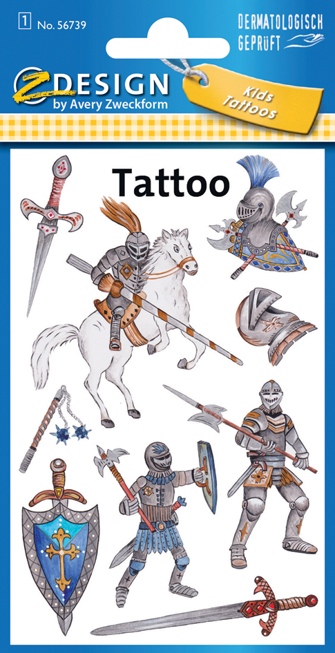 AVERY Zweckform ZDesign KIDS Tattoos , Ritter, von AVERY Zweckform