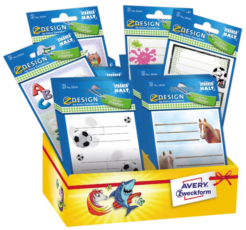 AVERY Zweckform ZDesign SCHOOL Beschriftung Kinder Sortiment von AVERY Zweckform