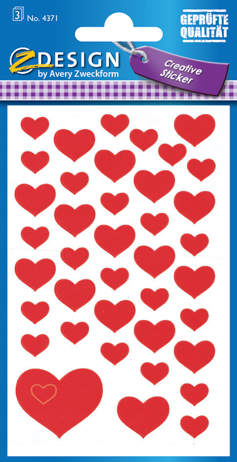 AVERY Zweckform ZDesign Sticker CREATIVE , Herzen, AVERY Zweckform ZDesign Sticker CREATIVE , Herzen, von AVERY Zweckform