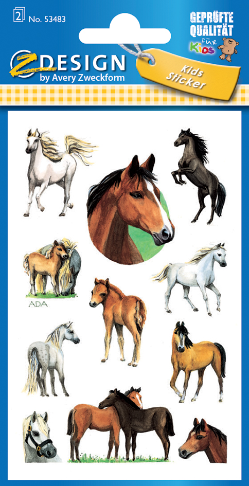 AVERY Zweckform ZDesign Sticker KIDS , Pferde, , beglimmert von AVERY Zweckform
