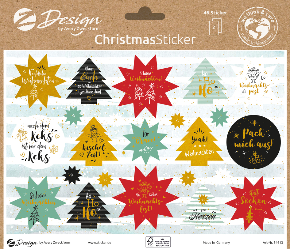 AVERY Zweckform ZDesign Trend Sticker WEIHNACHTEN von AVERY Zweckform