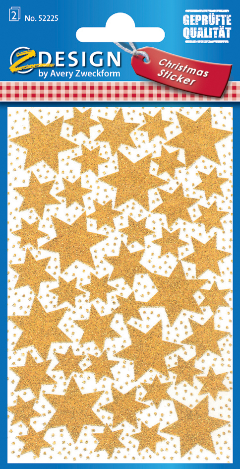 AVERY Zweckform ZDesign Weihnachts-Sticker , Sterne, , gold von AVERY Zweckform
