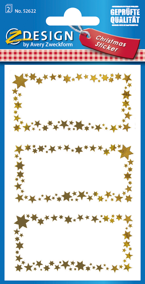 AVERY Zweckform ZDesign Weihnachts-Sticker , Sterne, von AVERY Zweckform